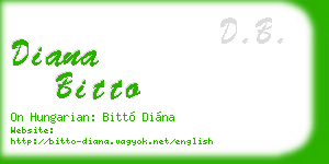 diana bitto business card